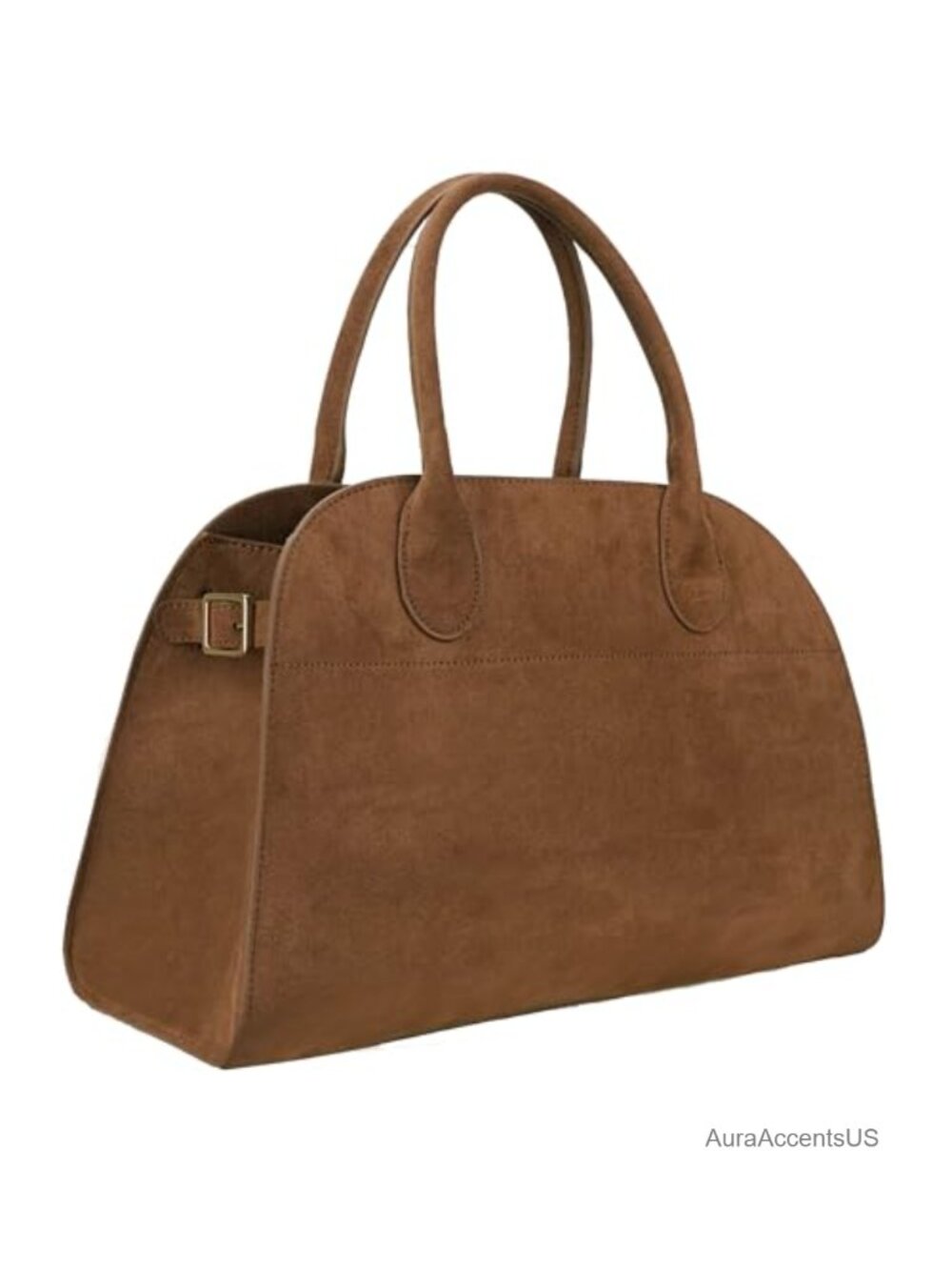 Large Suede Tote Bag for Women with Shoulder Strap Crossbody Faux Leather